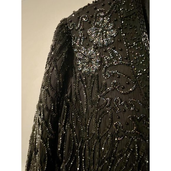 Carina International Vintage Black Sequined Top - Picture 4 of 11